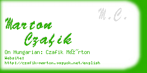 marton czafik business card